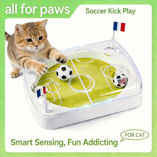 ⚽🐱 Ballon connecté pour chat – Sensible aux mouvements, jouet interactif sous licence officielle Coupe du Monde, idéal pour les amateurs de foot et leurs félins
