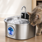 🐱 -50% ! 💧 Fontaine à Eau 3,2L en Inox pour Chats & Chiens – Sans Fil & avec Filtre – Silencieuse, Hygiénique & Facile à Nettoyer – Eau Fraîche Toute la Journée 🐶✨