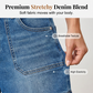 🩳🌸 OFFRE LIMITÉE -50% | Bermuda en Jean Taille Mi-Haute Femme – Denim Stretch Confort, Coupe Flatteuse & Poches Pratiques ✨