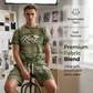 Ensemble casual homme – T-shirt et short imprimé faux denim