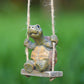 🐢 Hängende Schildkröten-Gartenfigur 🌿 Dekoration aus Kunstharz für Garten, Terrasse & Blumentöpfe