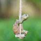 🐢 Hängende Schildkröten-Gartenfigur 🌿 Dekoration aus Kunstharz für Garten, Terrasse & Blumentöpfe