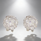 Elegant Sparkling Floral Stud Earrings