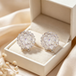Elegant Sparkling Floral Stud Earrings