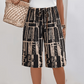 Women’s Retro Printed Wide Leg Shorts