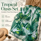 Ensemble de maillot de bain 3 pièces imprimé tropical pour femme