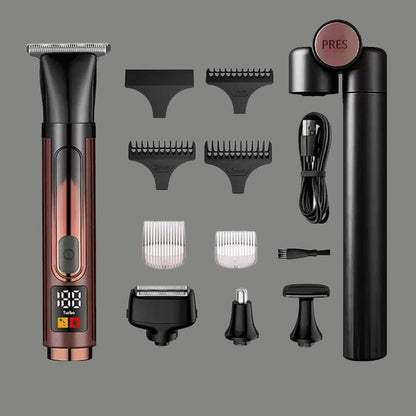 🧔✂️ -50% | Kit de Rasage Homme 4-en-1 – Tondeuse Multifonction pour Barbe, Cheveux, Nez & Corps