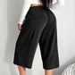 🌿👖 -50% | Pantacourt Femme en Maille Côtelée – Jambe Large, Taille à Cordon, Confortable & Élégant