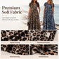 🎉Soldes 2026 — Plus de 28200 ventes !💞Robe longue femme à imprimé léopard, adaptée aux grandes tailles 🐆