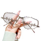 🕶️✨ -40% | Lunettes de Soleil Femme Élégantes – Monture avec Détails en Strass, Accessoire Chic pour Toutes les Occasions
