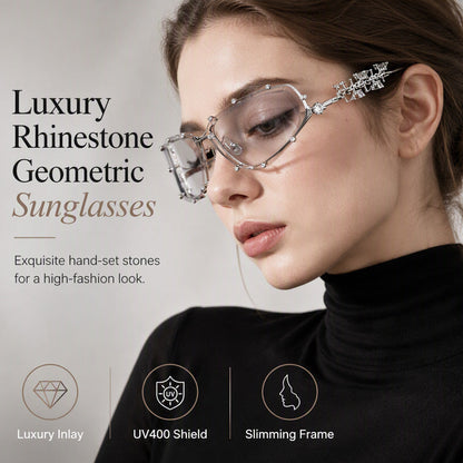 🕶️✨ -40% | Lunettes de Soleil Femme Élégantes – Monture avec Détails en Strass, Accessoire Chic pour Toutes les Occasions