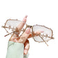 🕶️✨ -40% | Lunettes de Soleil Femme Élégantes – Monture avec Détails en Strass, Accessoire Chic pour Toutes les Occasions