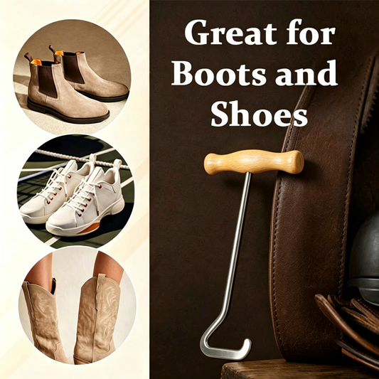 🔥 PROMO FLASH : 50 % DE RÉDUCTION ! 👞 Chausse-Pied Long avec Crochet – Aide à Enfiler les Chaussures Sans Se Pencher, Confort pour Toute la Famille 🏡
