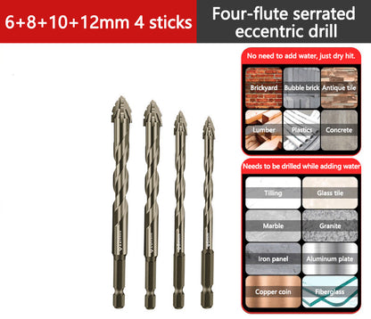 📏 OFFRE FLASH -50% 🔧 Forêt HSS à Quatre Trèfles — Perçage & Filetage Multimatériaux, Tige Hexagonale