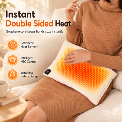📢 -50 % !! Chauffe-mains portable rechargeable au graphène ♨️ Pochette chauffante douce, sans eau & résistante aux explosions 💦